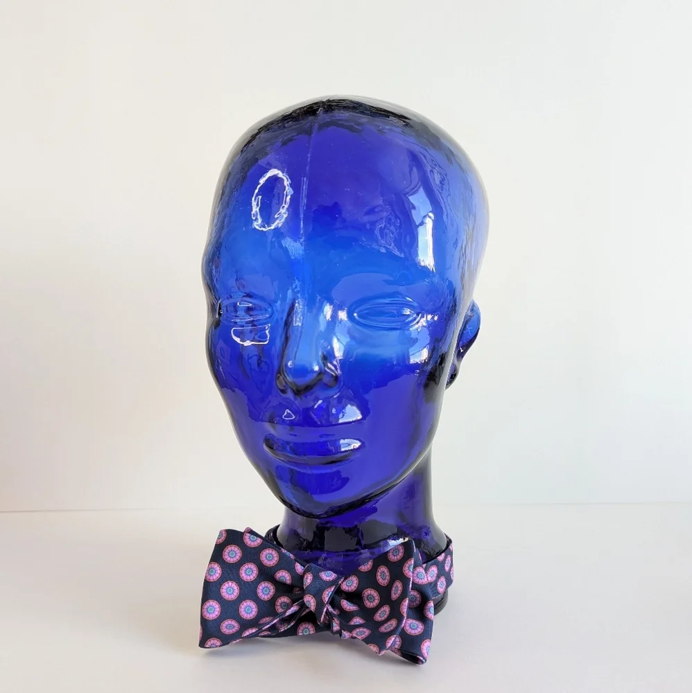 Ted Baker London Floral Medallion Silk Bow Tie Oxford Blue Pink Teal Orange